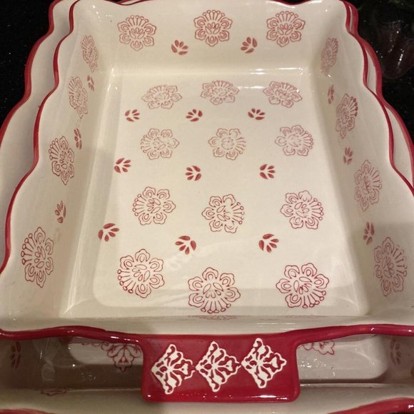 Other - Ceramic Baking Rectangular Bakeware Set Baking Pan, 2-Piece 13x10x3 9x11x2.5